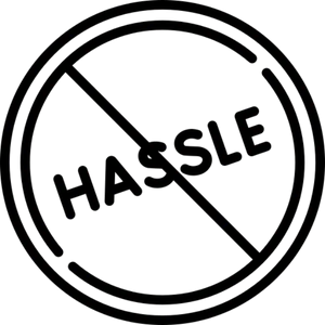 No-hassle symbol representing a smooth and stress-free property buying experience.