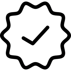 Verified badge icon with a checkmark indicating authenticated property listings.